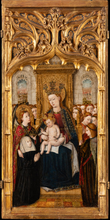 Madonna with Child, Angels and founder from Jacomart Baco