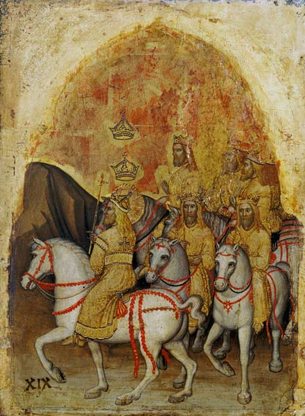 Alberegno, Jacopo died 1397. ''Horsemen'' (Apocalypse 19,11-16). From the polyptych of the Apocalyps from Jacopo Alberegno
