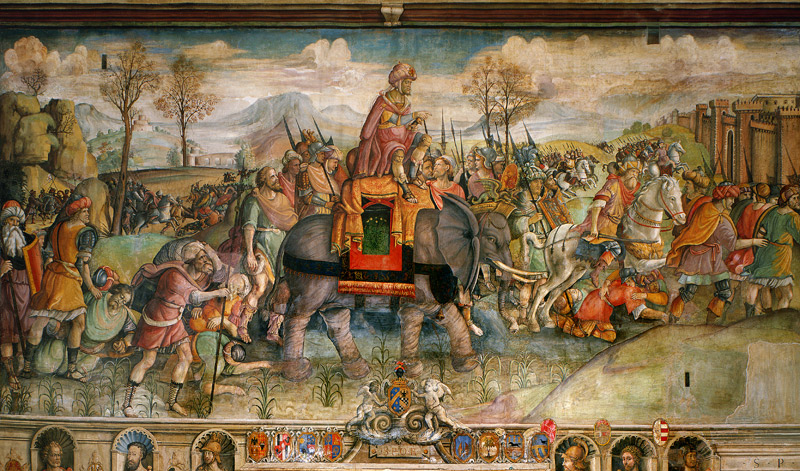 Hannibal Crossing the Alps (fresco) from Jacopo Ripanda