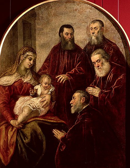 Madonna and child with four Statesmen from Jacopo Robusti Tintoretto