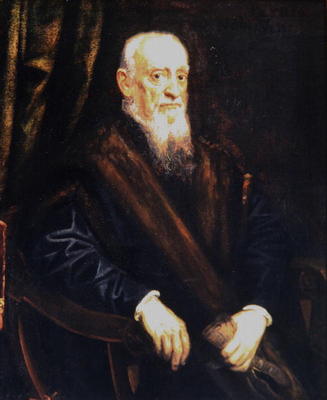 Portrait of an Elderly Gentleman, c.1575 (oil on canvas) from Jacopo Robusti Tintoretto