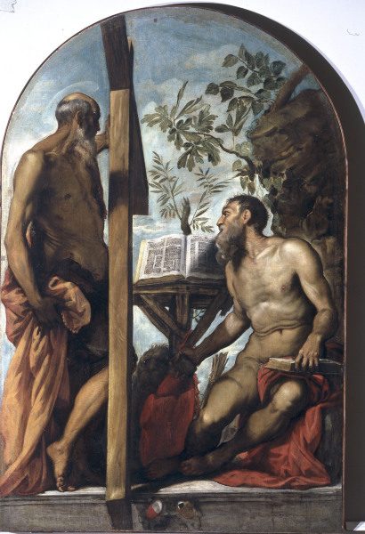 Tintoretto /Andreas & Jerome/ Ptg./ C16 from Jacopo Robusti Tintoretto
