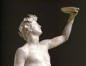 Bacchus, detail of the head, sculpture