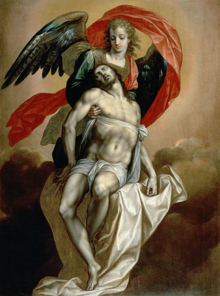 The Dead Christ Supported by an Angel from Jacques de Backer