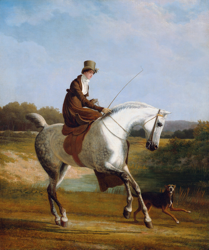 Miss Casenove On a Grey Hunter from Jacques-Laurent Agasse