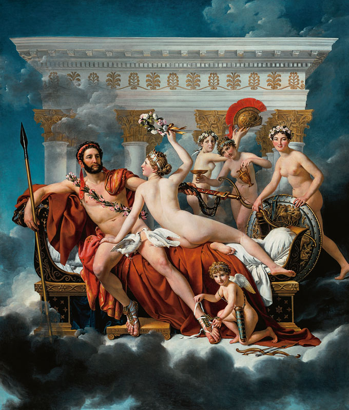 Mars is disarmed by Venus and the graces. from Jacques Louis David