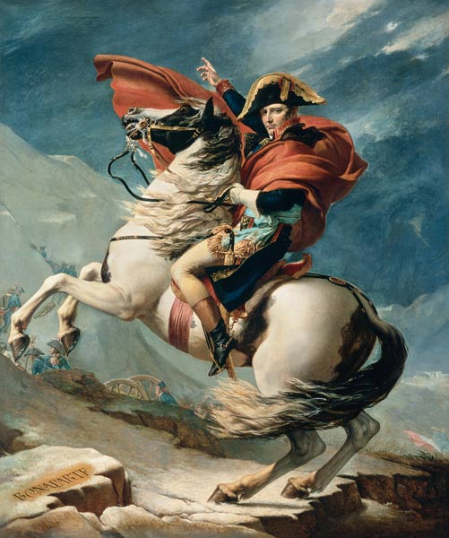 Napoleon Crossing the Alps on 20th May 1800 from Jacques Louis David