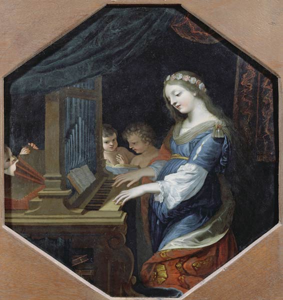 St. Cecilia Playing the Organ from Jacques Stella