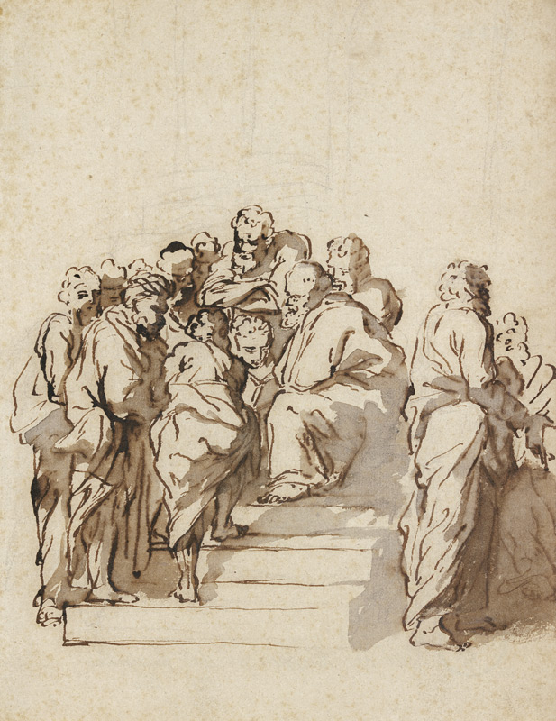 Sokrates im Kreise seiner Schüler from Jacques van Schuppen