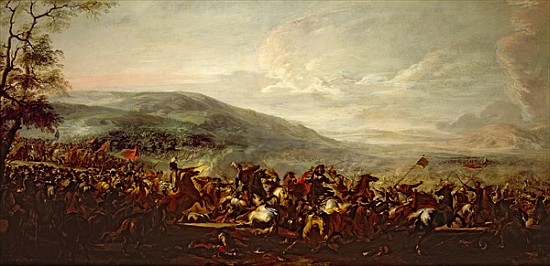 Battle between the Hungarians and Turkish from Jacques (Le Bourguignon) Courtois