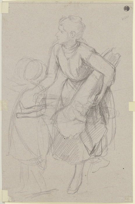 Frau mit Kind und einer Garbe unter dem linken Arm from Jakob Becker