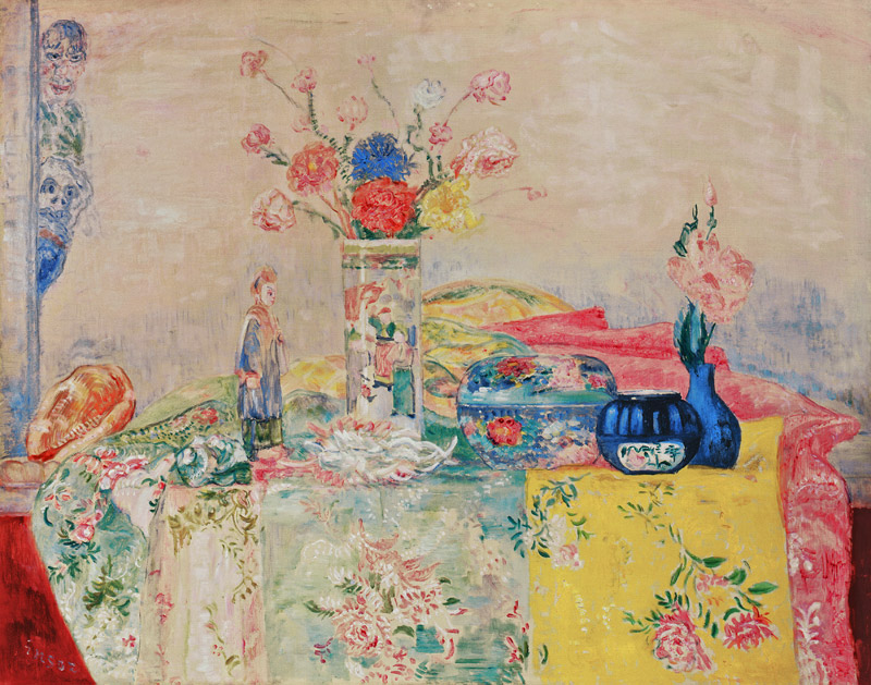 Still life with chinoiseries from James Ensor