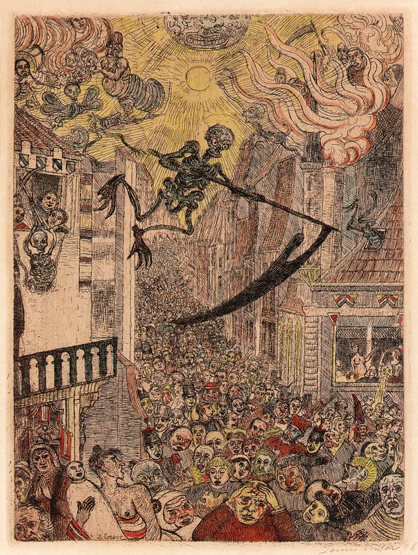 Death Pursuing the Flock of Humans, 1896 from James Ensor