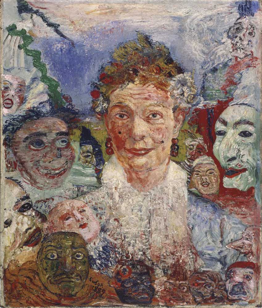 Old Lady with Masks from James Ensor