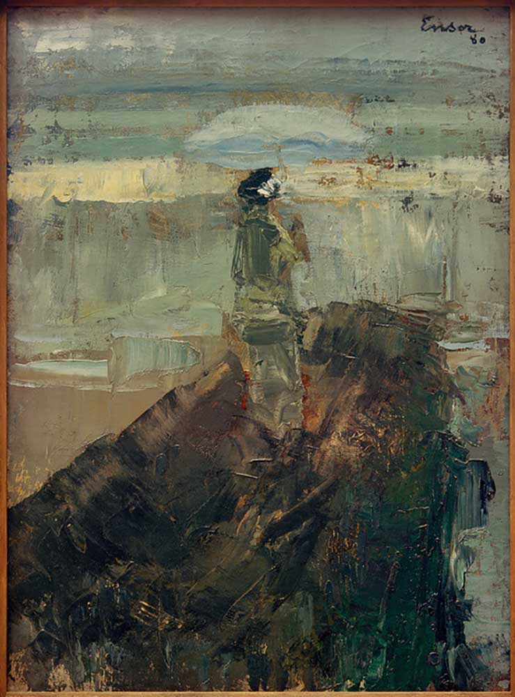 The lady on the breakwater from James Ensor