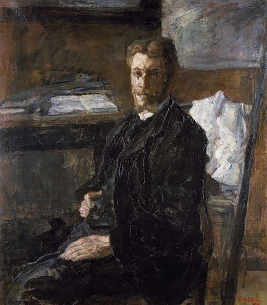 Portrait of the Artist Willy Finch (Portrait du peintre Willy Finch), 1882, by James Ensor (1860-194 from James Ensor