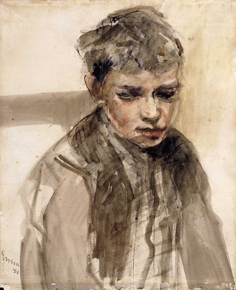 Study of a Young Boy; Etude de Jeune Garcon, 1890 from James Ensor