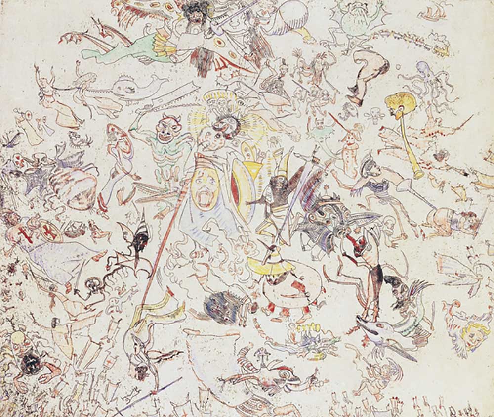 Devils beating angels and archangels, 1888, by James Ensor (1860-1949). Belgium, 19th century. from James Ensor