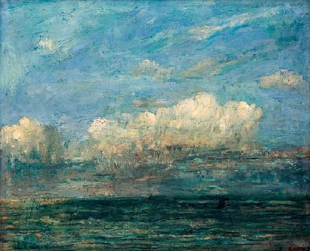 Seascape with white cloud