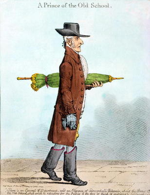 A Prince of the Old School, published by Hannah Humphrey in 1800 (hand-coloured etching) from James Gillray