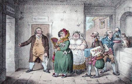 An Old Maid on a Journey, designed by Brownlow North, published by Hannah Humphrey from James Gillray