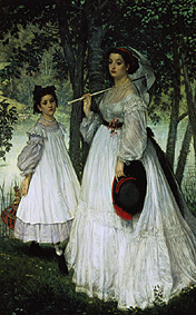 Portraits in the park (the sisters) from James Jacques Tissot