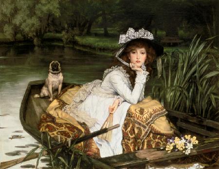 Young Woman in a Boat, or Reflections