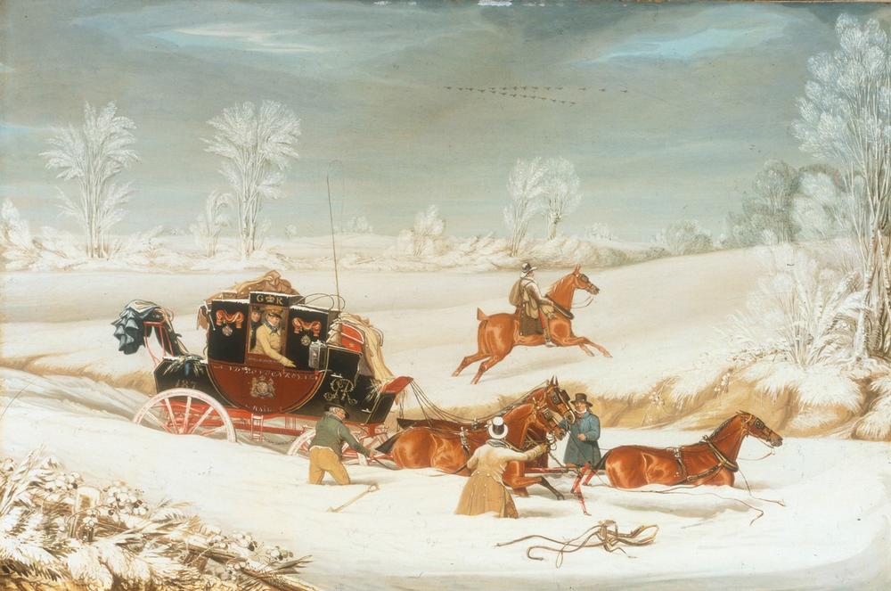 The Mailcoach in a Drift of Snow from James Pollard