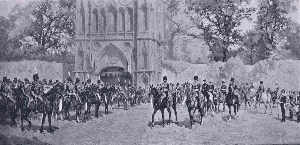 The loyal Suffolk Hussars, from Royal Academy pictures published by Cassell & Company Ltd from James Prinsep Beadle