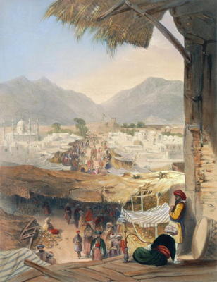 City of Kandahar, its Principal Bazaar and Citadel, Taken from the Nakarra Khauneh, or Royal Band Ro from James Rattray