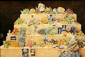 Fruit-stall, La Lagunilla, 1998 (oil on canvas) (see 240165 for detail) 