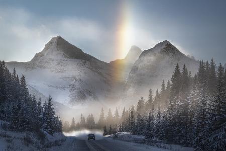 Riding Under Frozen Rainbow