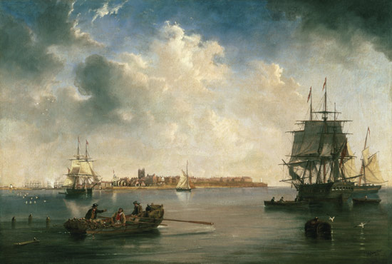Port of Hartlepool with ships from James Wilson Carmichael