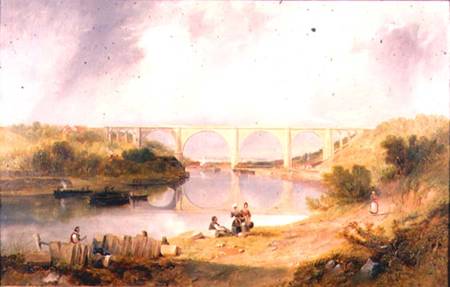 Victoria Bridge over the River Wear from James Wilson Carmichael