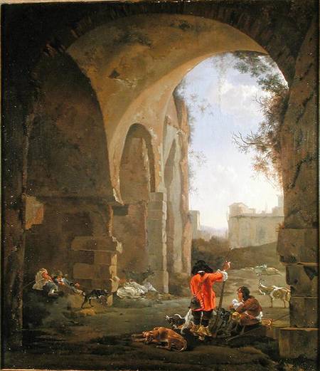 Huntsmen amidst Ruins from Jan Asselyn