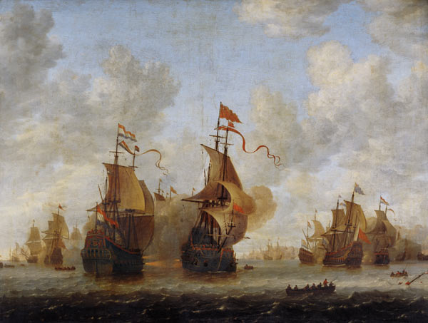 Naval battle. from Jan Beerstraaten