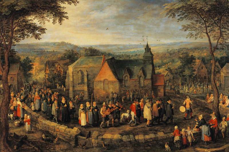 The wedding procession in the country from Jan Brueghel d. Ä.