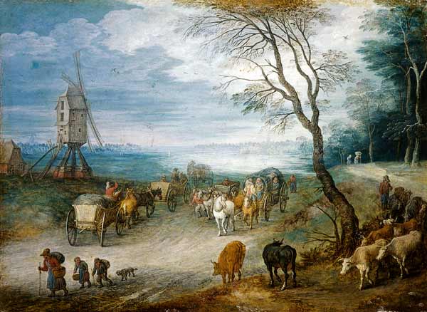 Landschaft mit Windmühle from Jan Brueghel d. Ä.
