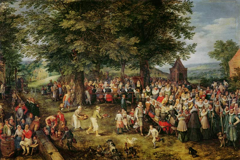 The Wedding Banquet from Jan Brueghel d. Ä.