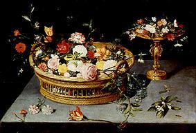Flower basket and flower essay from Jan Brueghel d. Ä.