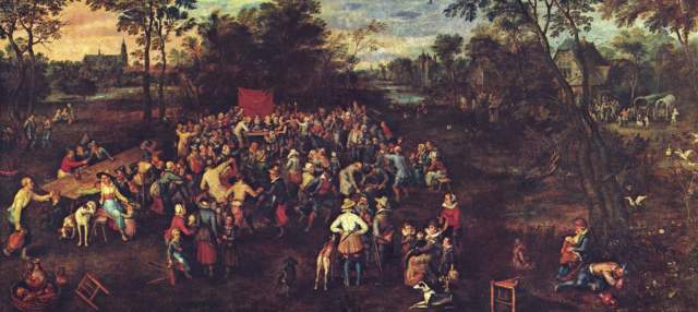 The wedding banquet from Jan Brueghel d. Ä.
