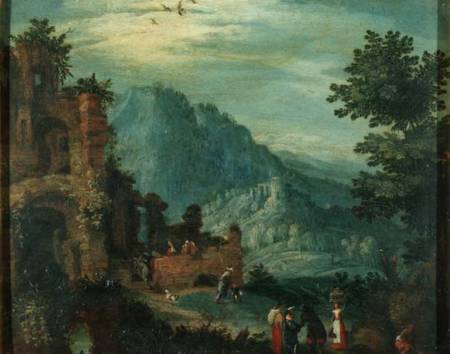 Landscape with classical ruins from Jan Brueghel d. Ä.