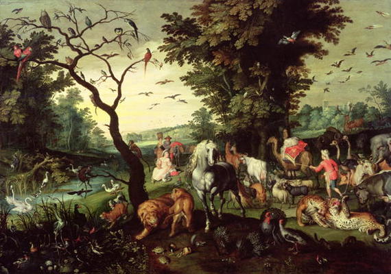 The Animals Entering Noah's Ark (oil on panel) from Jan Brueghel d. Ä.