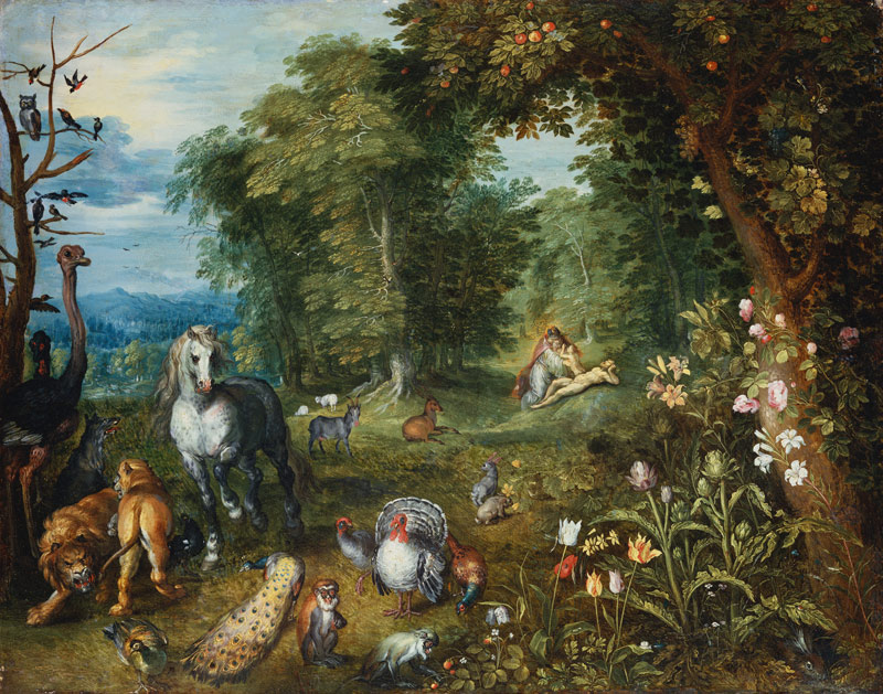 Paradise with the Creation of Eve from Jan Brueghel d. J.