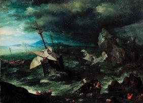 J.Brueghel t.E., Storm at Sea