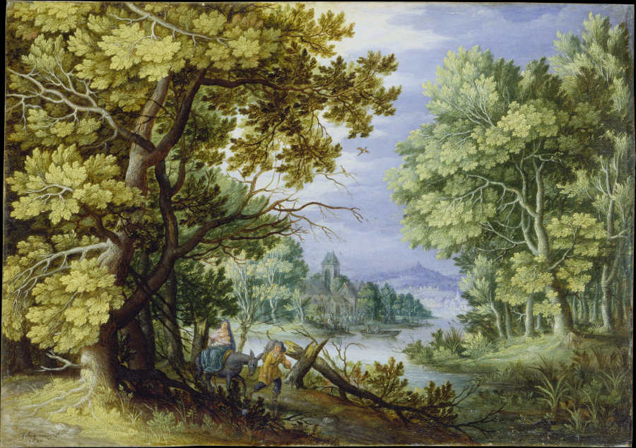Forest Landscape with Flight into Egypt from Jan Brueghel d. J.