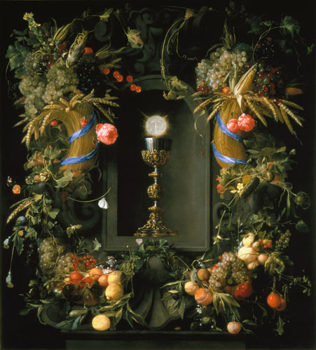 Goblet and host, surrounded by fruit garlands from Jan Davidsz de Heem