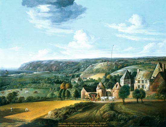 View of Potrel Manor, near Dragey in Normandy from Jan Griffier d.Ä.