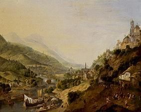 Summer countryside at the Rhine from Jan Griffier d.Ä.