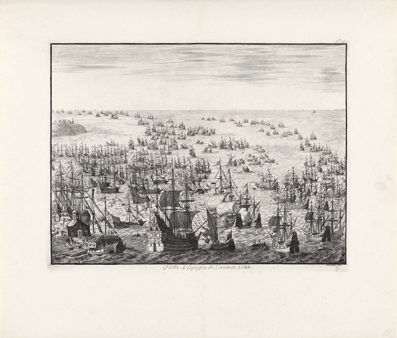 The sinking of the Spanish Armada in 1588 from Jan Luyken